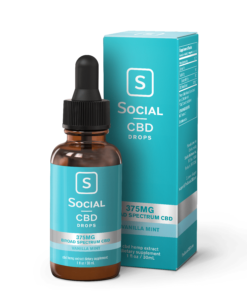 Social CBD Vanilla Mint Broad Spectrum Drops (375mg, 750mg, 1500mg)